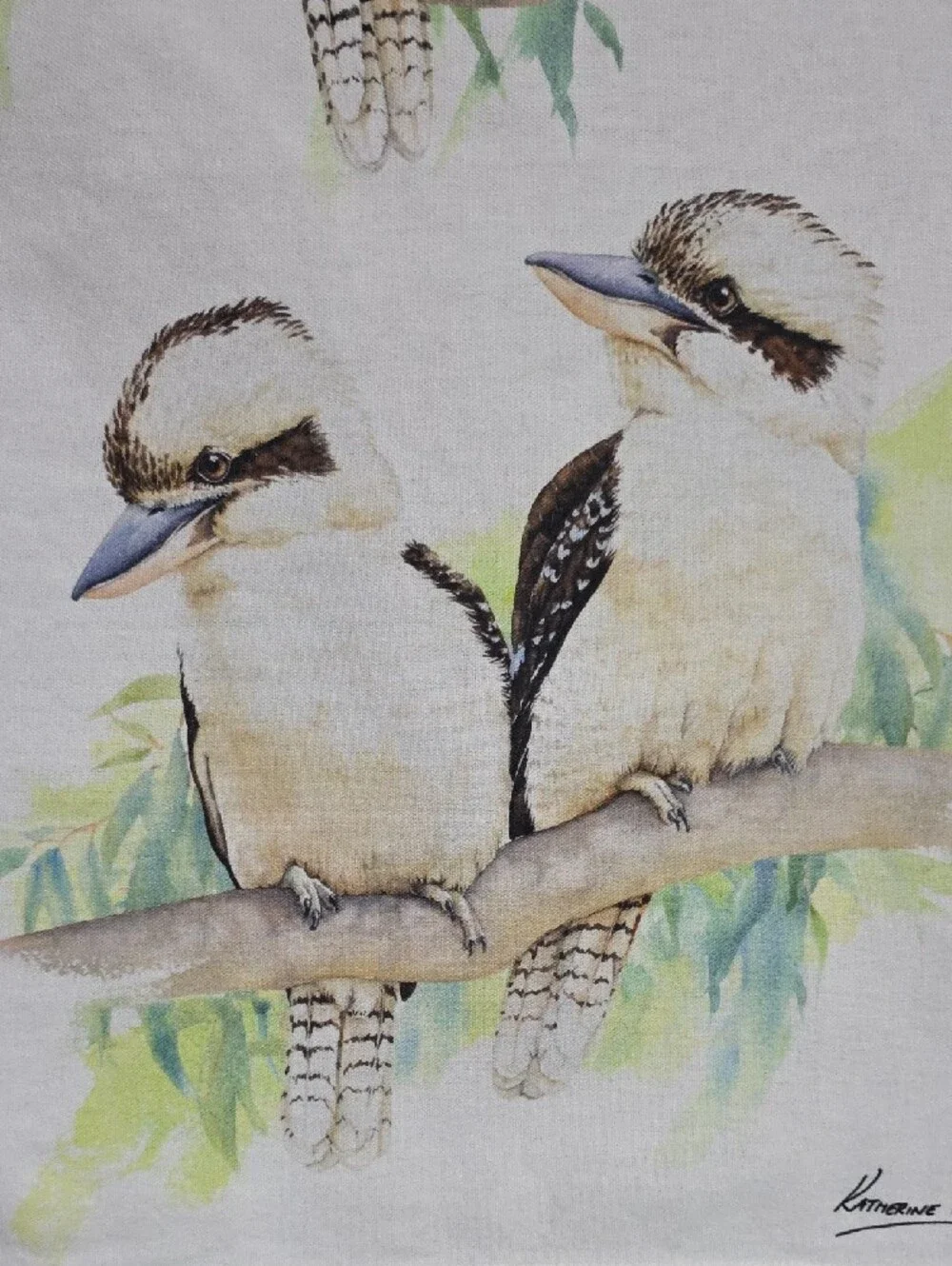 Maxwell & Williams Kookaburra Watercolor Cotton Kitchen Towel